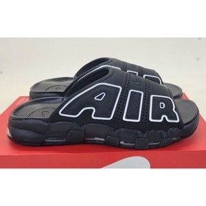 Nike Air More Uptempo Slide Black White Mens Size 13 Sandal Slides DV2137-001